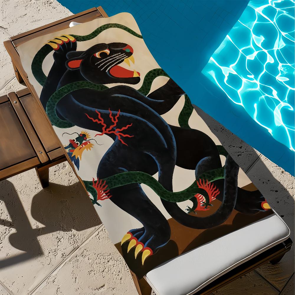 L-lIAM art A-aLVY Towel Large Quick-Drying Microfiber soft Beach Towel for Travel Fitness Sauna Bathing Camping