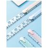 Clear Scale Straight Ruler 30CM Geometric Drawing Ruler Durable Foldable Ruler  Students