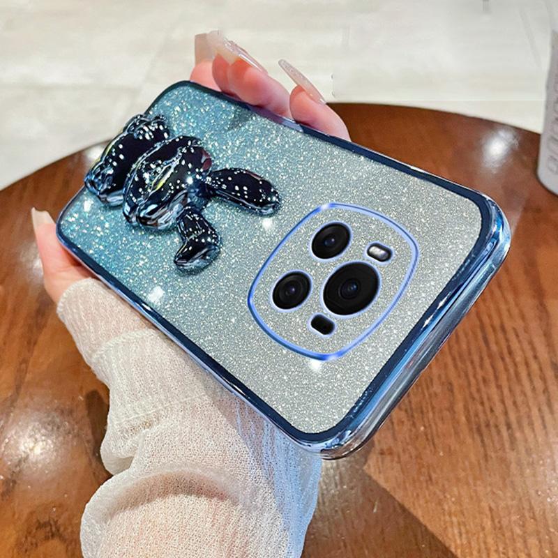 For Honor Magic6 5G Case PC+TPU Rabbit Phone Cover with Pull Kickstand