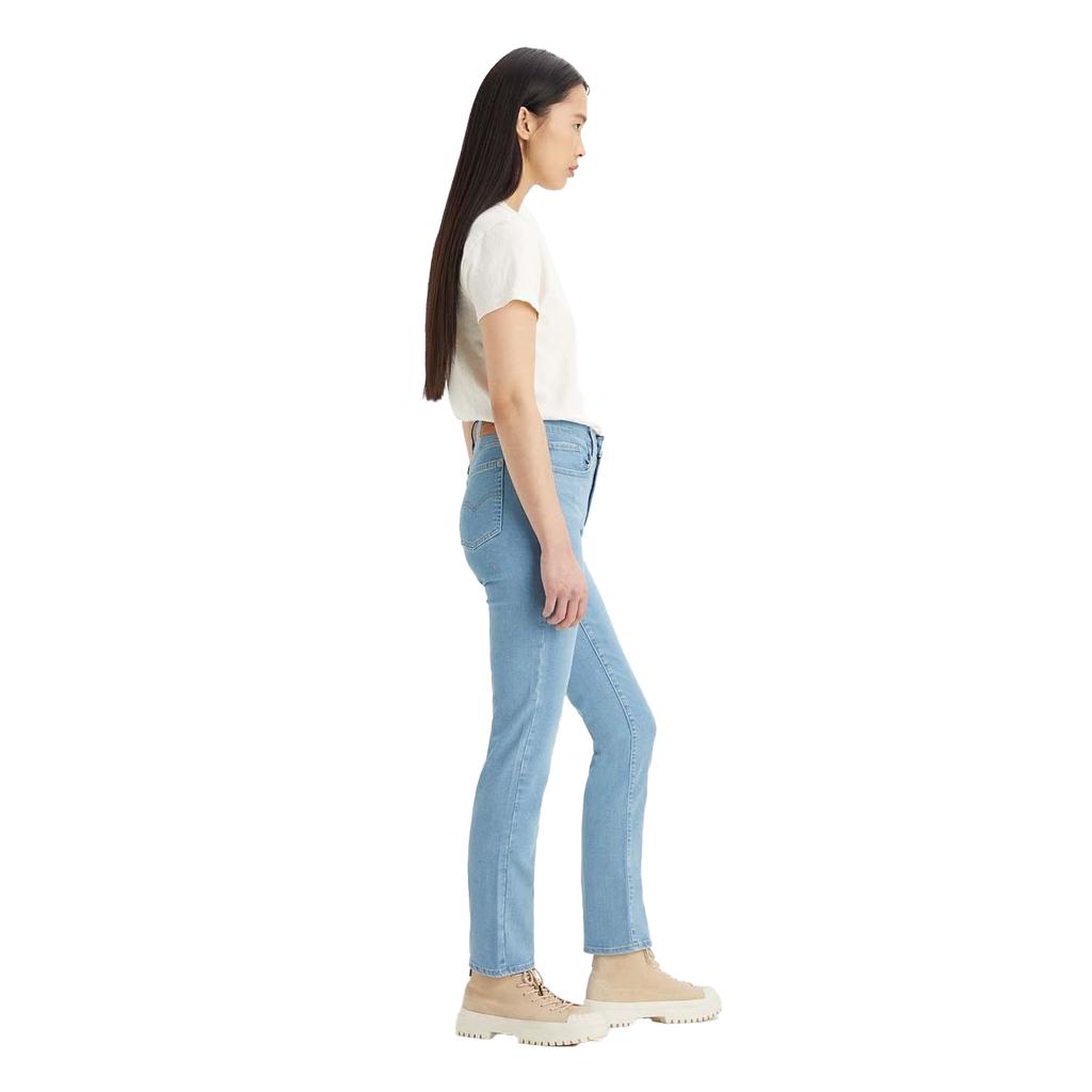 Levis Женские/Дамские Прямые Джинсы 724 Rio Fate с Кожаной Нашивой, Высокая Посадка