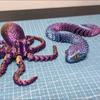 3D-печатная фигурка осьминога с гибкими суставами для домашнего офиса, декор рабочего стола, аквариум с морскими животными, украшения в виде осьминога