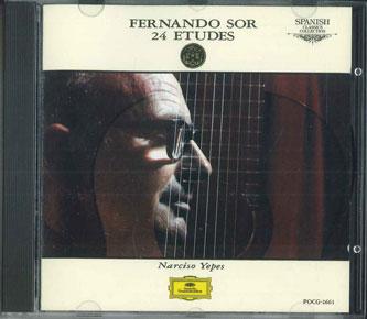 CD NARCISO YEPES - Фернандо Сор 24 этюда для гитары POCG2661 POLY DOR Япония Классика Б/у