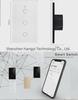 Сенсорный выключатель Tuya Smart WiFi американского стандарта, одинарный провод под напряжением, закаленное стекло, RF433.