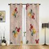 Красочные цветочные акварельные фоновые шторы для гостиной, роскошный декор для спальни, занавески для кухни, украшения для окон