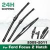 For Ford Focus 2 Hatch 2005-2011 2006 2007 2008 Wiper Front & Rear Wiper Blades Windshield Windscreen Window Brushes 26"+17"+14