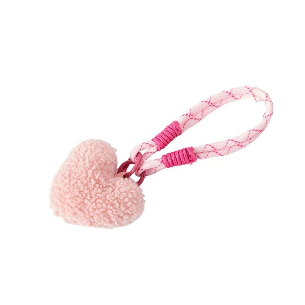 Плюшевый ремешок для телефона Красочные сумки Плетеный шнурок Милые подвесные аксессуары