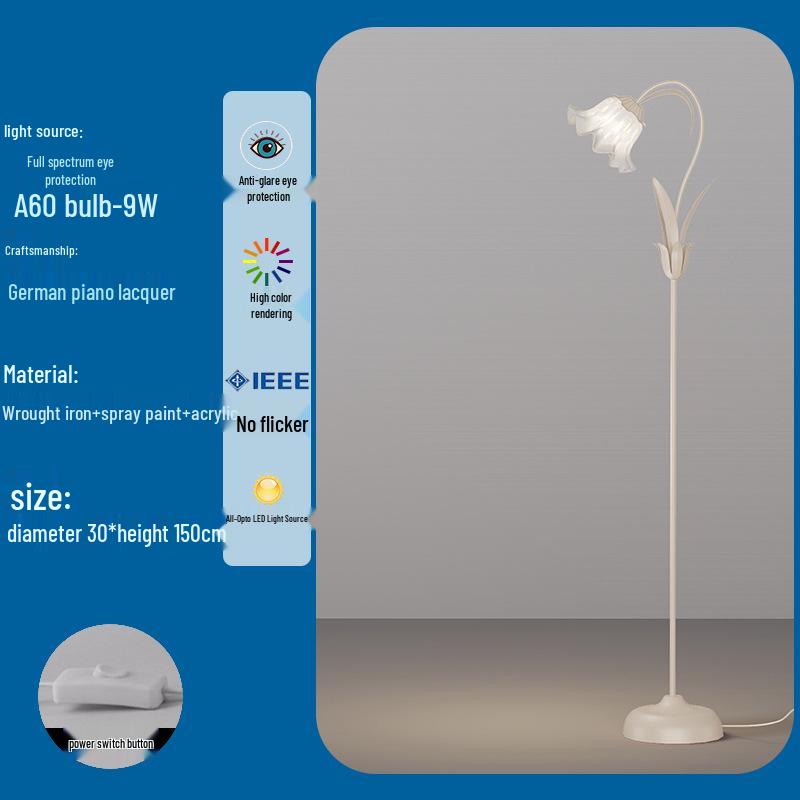 Romantic Pastoral Flower Bedside Lamp for Cozy Bedroom Atmosphere