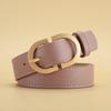 Женский ремень Trend Gold Oval Buckle Belt Casual Versatile Belt Pu Belt Cheap Belt Para With Jeans, Gift For Mother or Girl