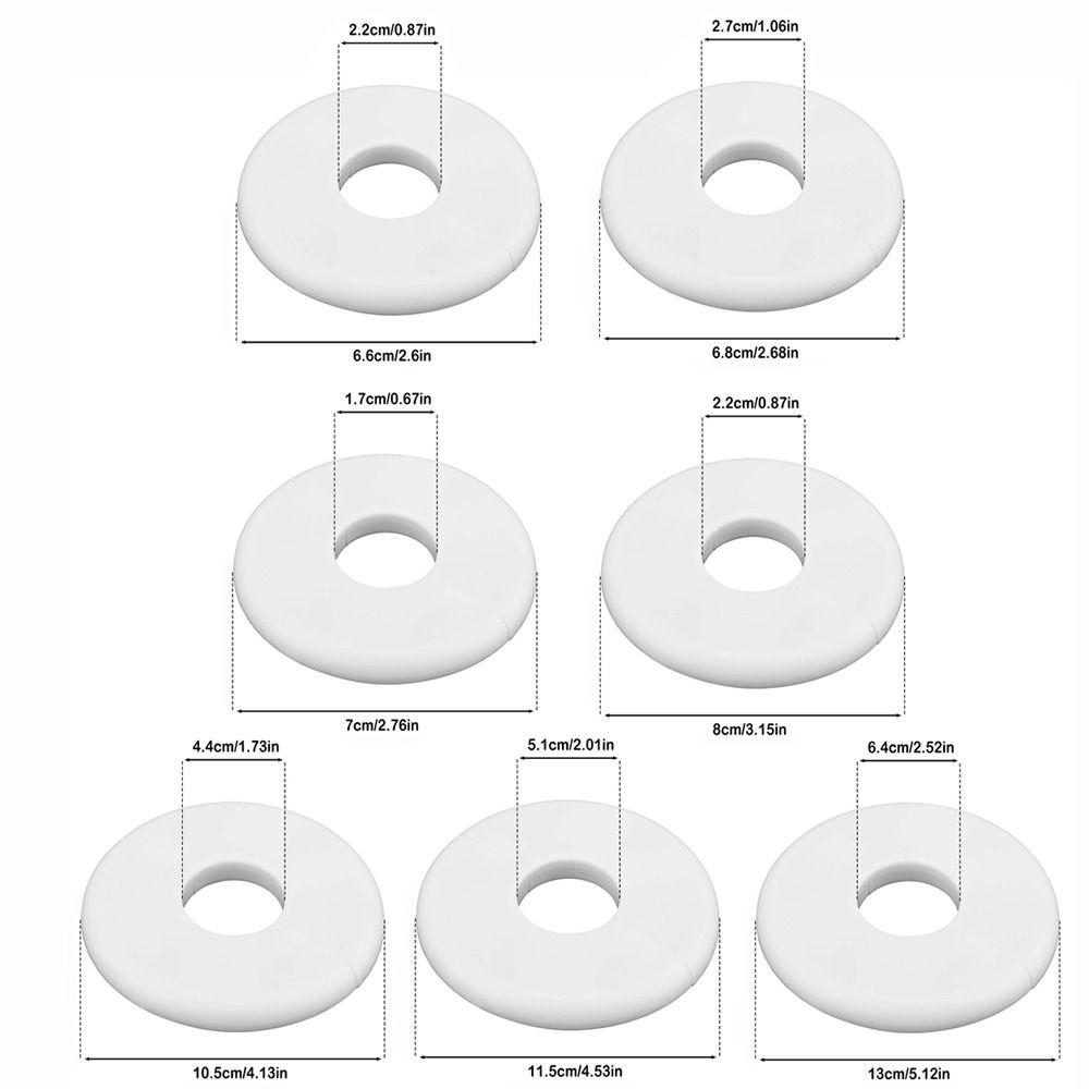 New Splittable Wall Hole Decorative Cover Self-adhesive White Wall Split Flange Round Hole Decor Plumbing Floor Ceiling