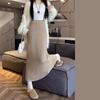 Thick Knitted Skirt Women's Autumn and Winter High Waist Slit A-Line Mid-length Skirt Elegant Ladies