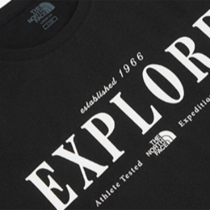The North Face Men Explore Short Sleeve Round Tee Black Nt7uq06j