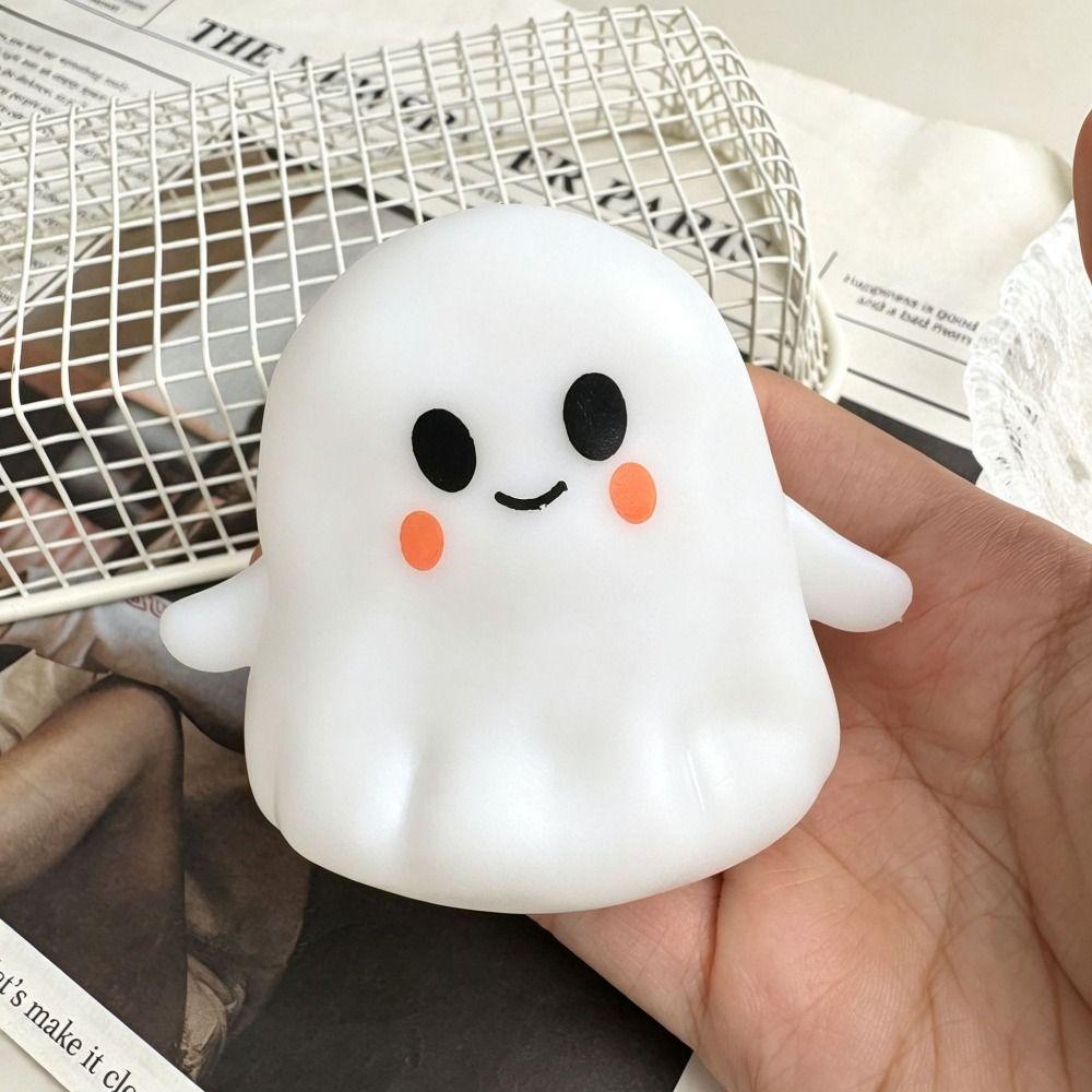 Soft Cute Halloween Ghost Stress Toy Relax Shapeable Pinch Toy For Kids Adults