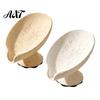 Stone Soap Holder Lotus Leaf Dish Holder, Self Draining Box, Bathroom Saver Nordic Style Decorative Container, for Home Countertop Luxury Accessories