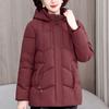 Plus Size XL-5XL Middle Age Woman Winter Coats Hooded Elegant Loose Thick Warm Parkas Female Jacket