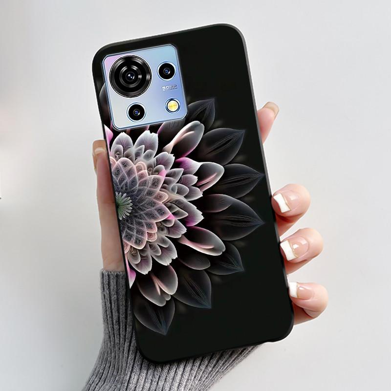 Чехол для ZTE Blade V50 Vita Черный ТПУ Силикон Роскошный Милый Крутой Цветочный Чехлы для Телефона для Blade V 50 Vita V50Vita Бампер Мягкое Покрытие