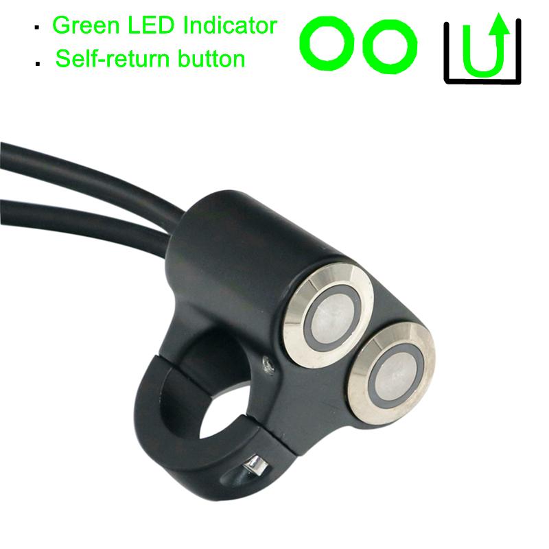 LMoDri 22 мм руль мотоцикла переключатели ATV скутер фары опасности тормоз противотуманные фары переключатель ВКЛ-ВЫКЛ алюминий с индикатором