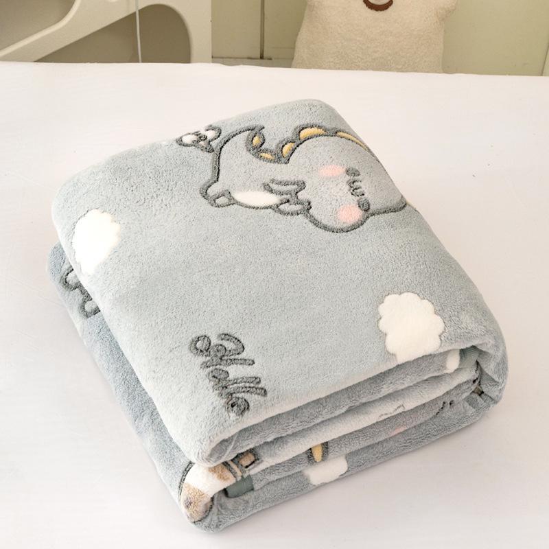 Фланелевое одеяло из кораллового флиса «Снежинка» - Утолщенное, Теплое покрывало для сна в офисе