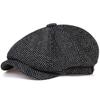 Ретро кепки-газетчики Мужские Британские шляпы художников Осенние Зимние береты Твидовая плоская кепка Хип-хоп береты