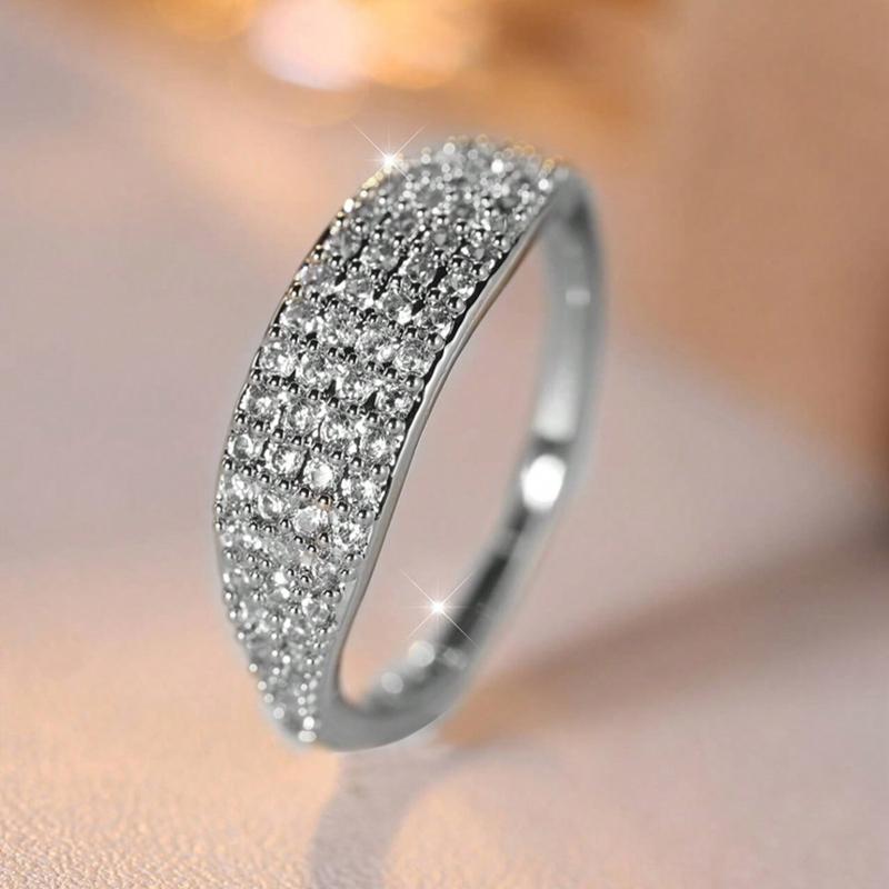 Сверкающие белые циркониевые обручальные кольца для женщин, модные золотые кольца, свадебные украшения