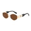 Retro Metal Oval Glasses for Men and Women Fashion High-end Trend Sun Protection Sunshade Outdoor Sunscreen  Eyewear