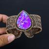 Фиолетовый драгоценный камень из морских отложений, чистая медная проволока, манжеты ручной работы/браслет, регулируемые ювелирные изделия