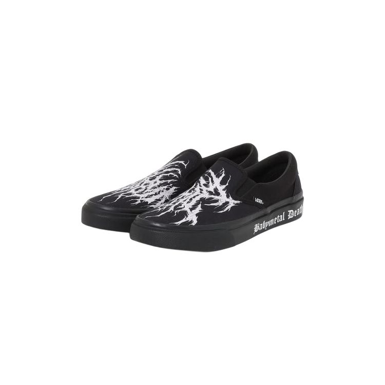 Vans X Babymetal Слипоны Кеды для скейтборда Унисекс Черно-белые 702999-0001