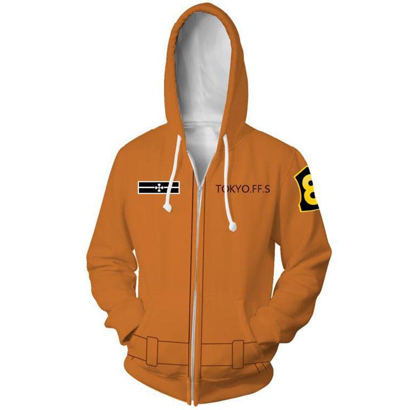 Уникальные аниме Толстовки на молнии с капюшоном для мужчин Уютный пуловер Костюм для косплея