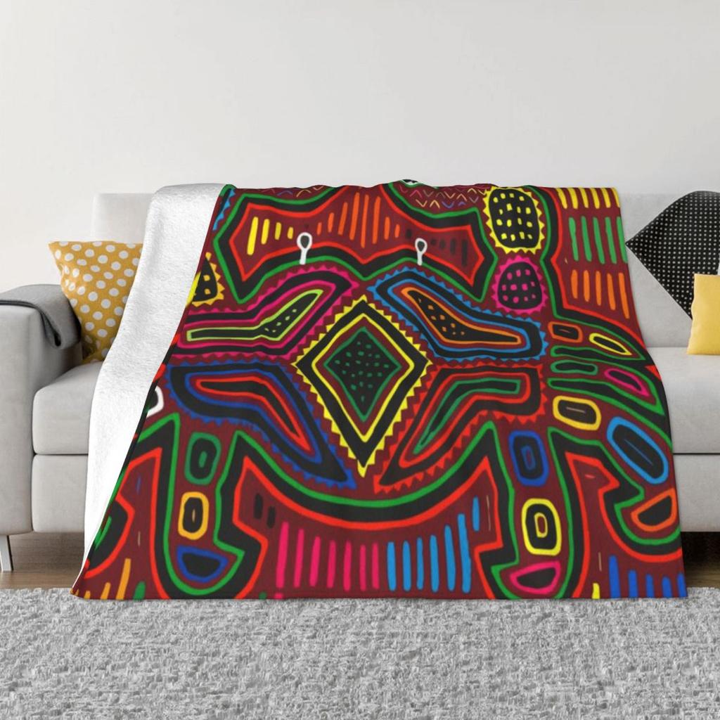 Kuna Mola Design Crab An Ultra-Soft Micro Fleece Blanket