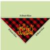 New polyester plaid pet triangle scarf dog print saliva scarf cat bib scarf