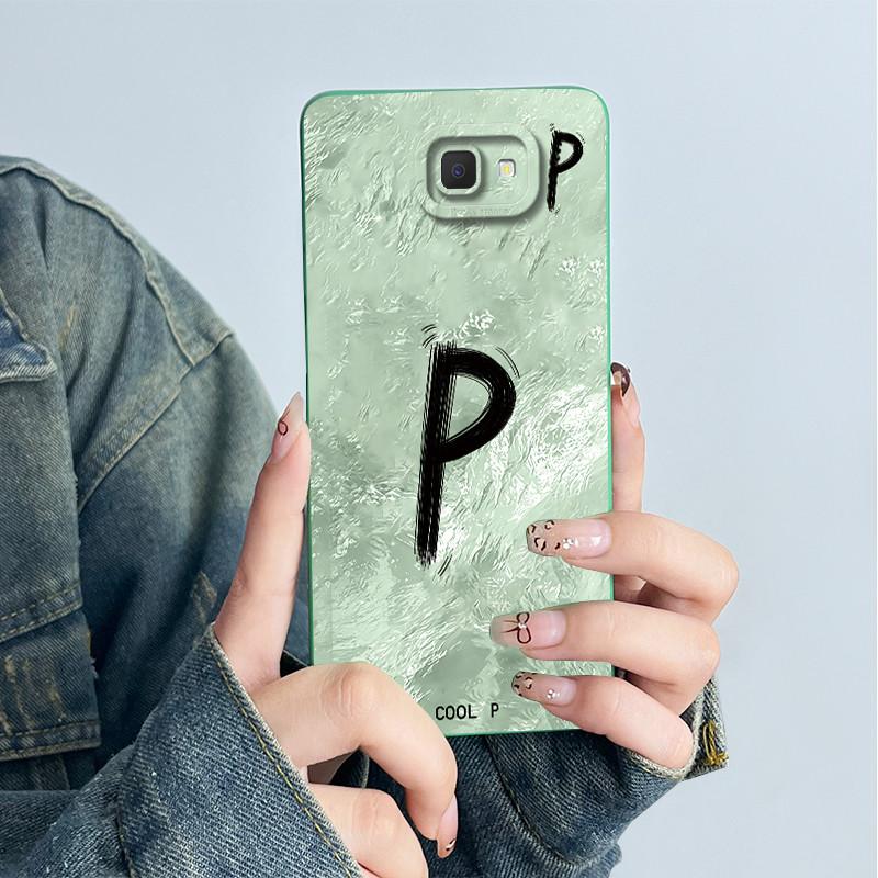Funda For Samsung Galaxy J7 Prime J7Prime 2 Soft Silicone Phone Case Protective Shell Fashion Initial Letter Pattern Back Cover