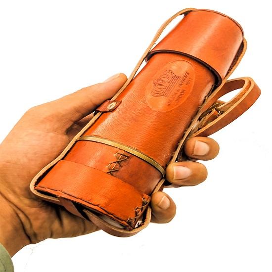 Латунный Морской Морской Телескоп Подзорная труба с Кожаным Чехлом для Переноски Подарок на День Рождения, Подарок на Юбилей, Рождественский Подарок,