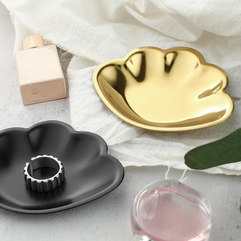 Shell Shape Metal Trays High Quality Stainless Steel Plating Decorative Plates 9*7cm Small Jewelry Trays