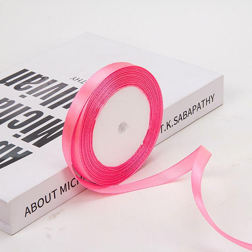 25 ярдов/рулон Атласная Лента Инструмент для DIY Ленты для Бантов Прочная Рулонная Ткань Декор для Торта/Подарочной Коробки