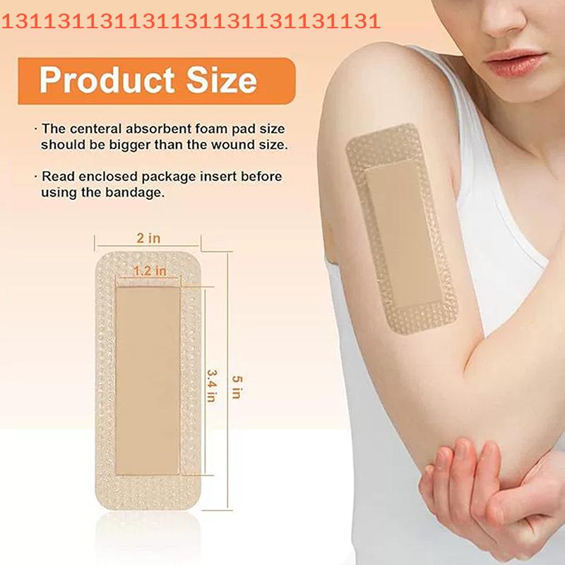1 шт. Силиконовая пенная повязка, Водонепроницаемая и высокоабсорбирующая раневая повязка, Силиконовая пенная подушечка для ухода за ранами