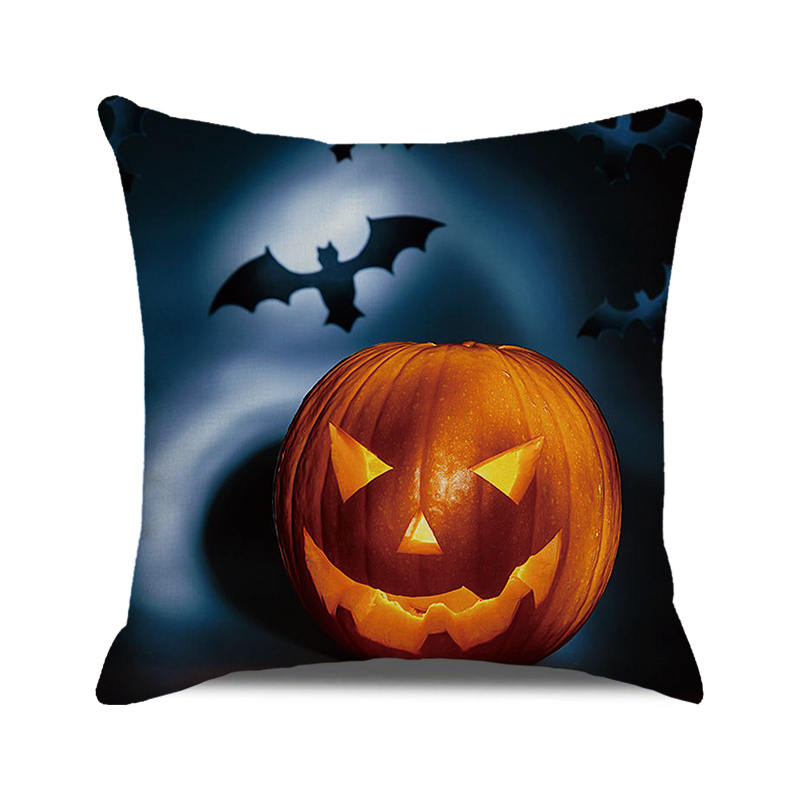 Хэллоуин тема ужас тыква летучая мышь принт узор наволочка дома гостиная диван украшения квадратный пледы наволочка