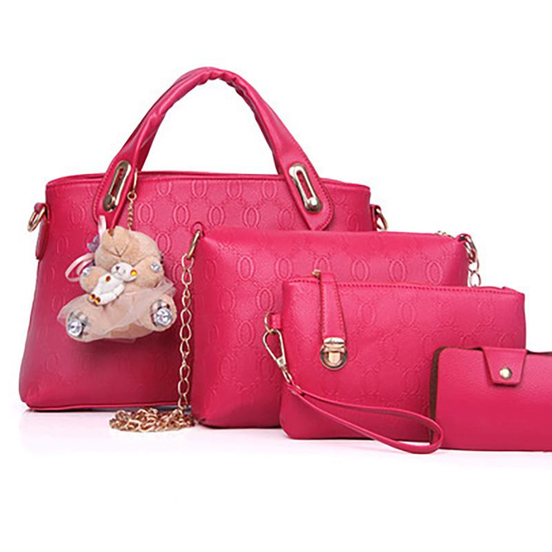 Новая коллекция 2025 года, набор из 4 вложенных сумок в европейском и американском стиле, вместительная сумка через плечо для поездок на работу