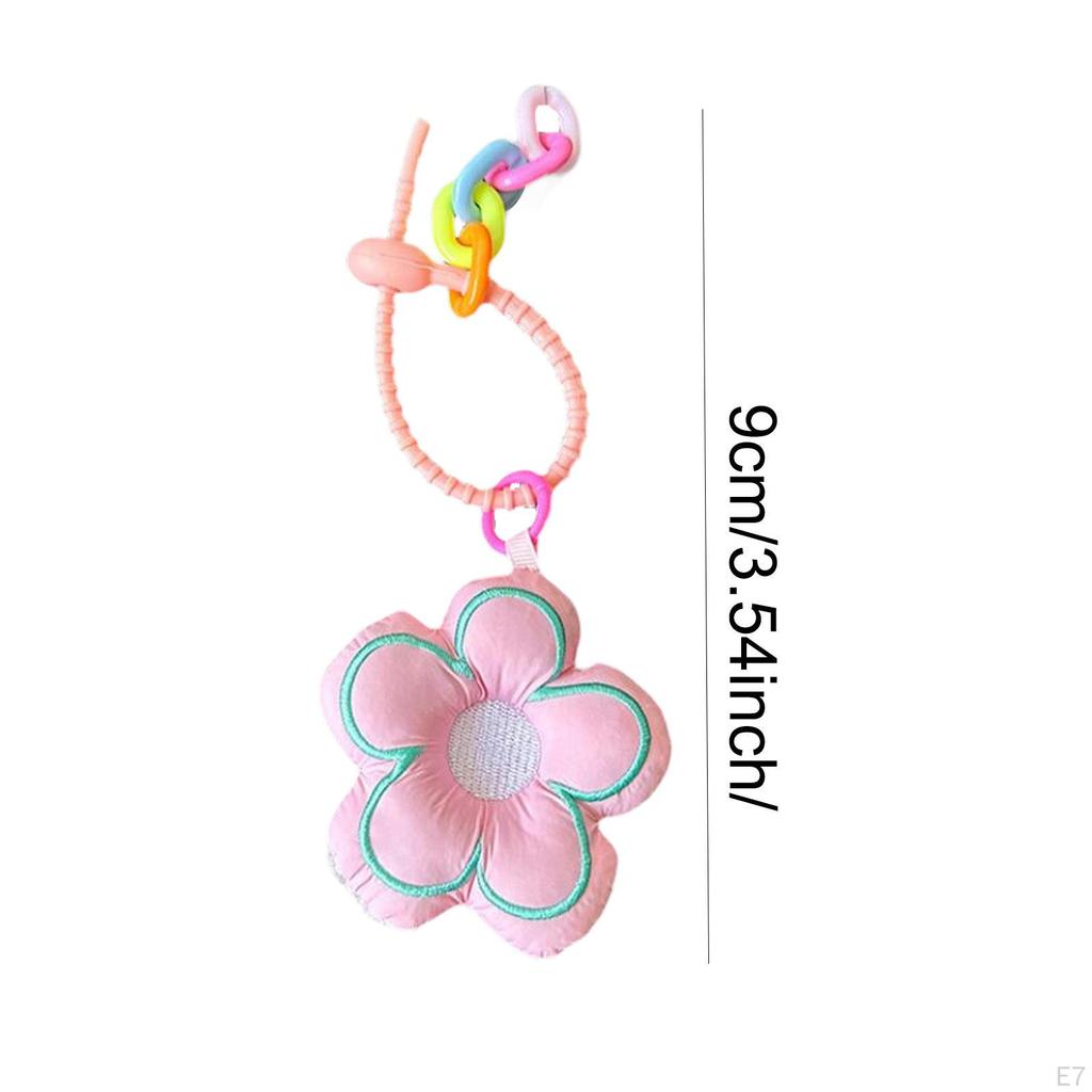 Floral Pendant Keychain Sleek Key Organizer Adorable Purse Accessory