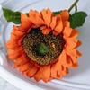 4 Colors Autumn Decoration Flower Yellow Silk Artificial Sunflower  Home Decoration