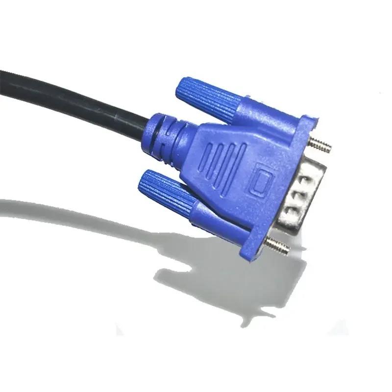 1,5 м / 5 м VGA-кабель 3+6 Папа-Папа Видеокабель Полностью медный 15-контактный VGA HD-кабель Линии подключения для компьютерного монитора, проектора