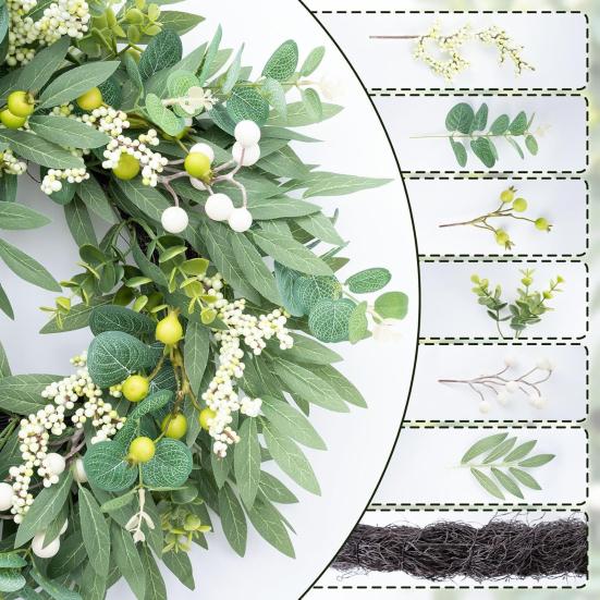 Улица. Венок ко Дню Святого Патрика, подвесной кулон, реалистичный вид, легко повесить на входную дверь, искусственный весенний эвкалиптовый венок, декор