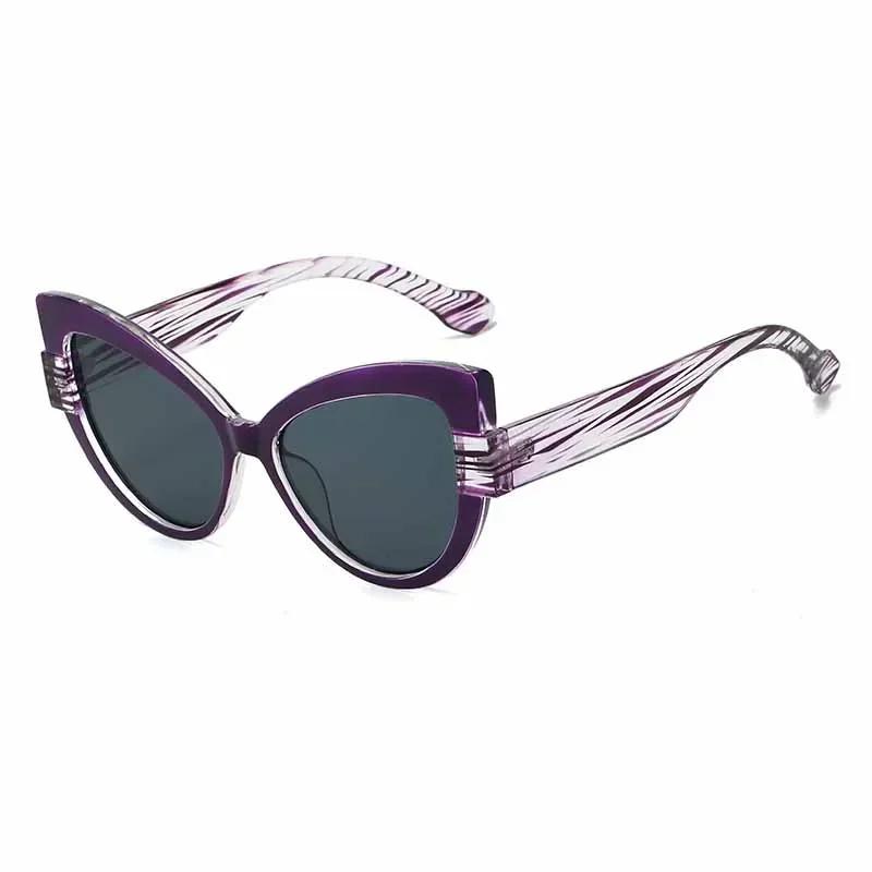 Cat Eye Oversized Sunglasses for Women Ins Personality with UV Protection Sun Glasses Pink Green Party Casual Eyewear