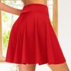 Мини-юбка с высокой талией, однотонная, очень мягкая, приятная для кожи, без ворса, женская летняя плиссированная юбка из полиэстера