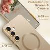 Protective Case - BOOLING - for Samsung Galaxy A17 5G/4G - Silicone with Golden Magnetic Ring - 2 Screens