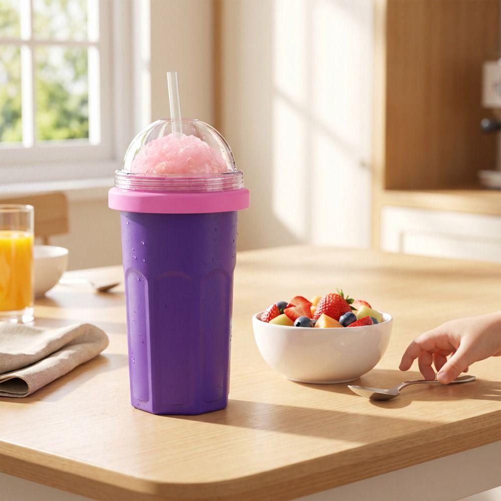 Leak Proof Slushy Maker Cup Large Capacity Ice Cream Maker Cup Food-grade Smoothie Cup  Summer Use