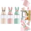Очаровательная стеклянная бутылка для воды с кроликом для девочек, дорожная кружка с кроликом, чашка для сока