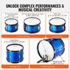 Kids Drum Set 5-Piece 16 in Beginner Children Drum Set with Throne Blue