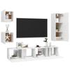 vidaXL 5-tlg. TV-Schrank-Set Weiß Holzwerkstoff