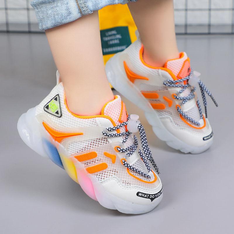 Обувь для мальчиков и девочек, летние повседневные дышащие кроссовки из сетки, 2025, новая модная корейская версия, модная старая обувь