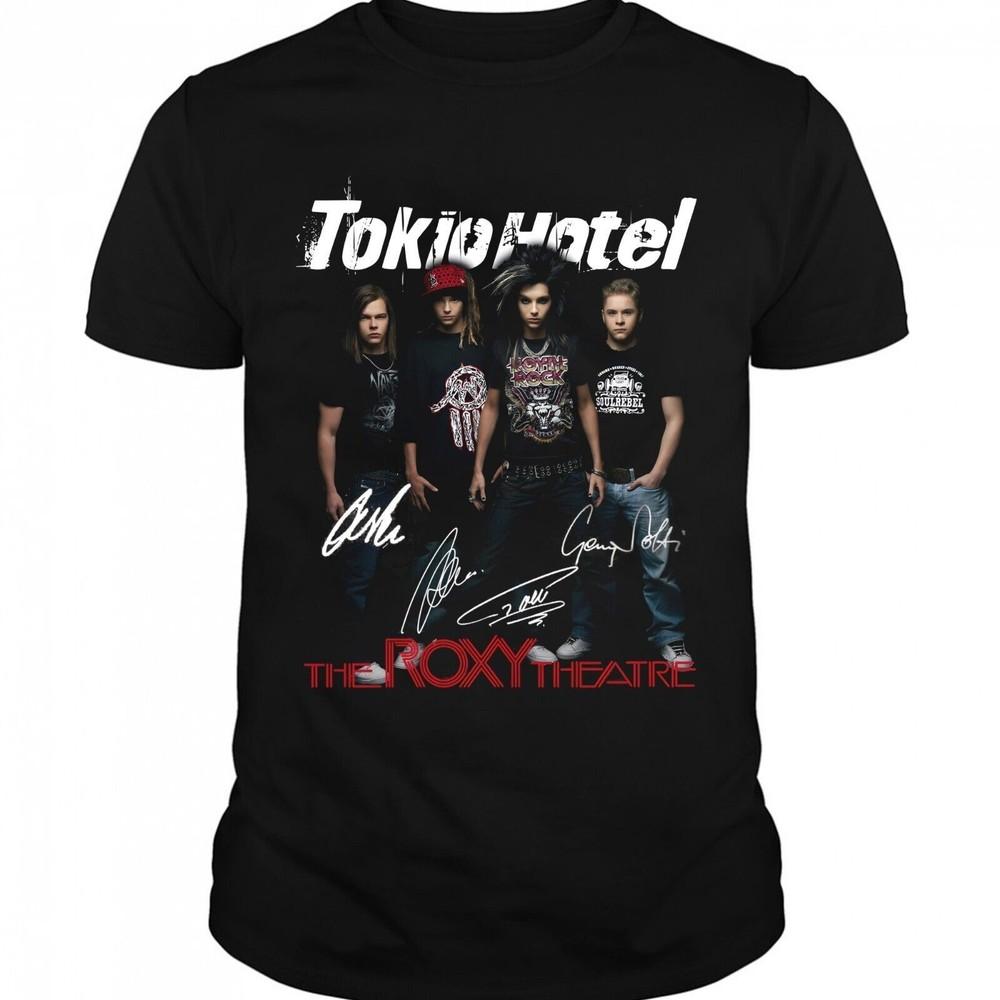 Подписанная футболка с концерта Tokio Hotel в Roxy Классическая черная Унисекс S-5XL 1J0381 Унисекс футболка