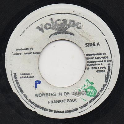 7-дюймовая пластинка FRANKIE PAUL Worries In De Dance NONE Volcano Jamaica Reggae Ska Dub Б/у